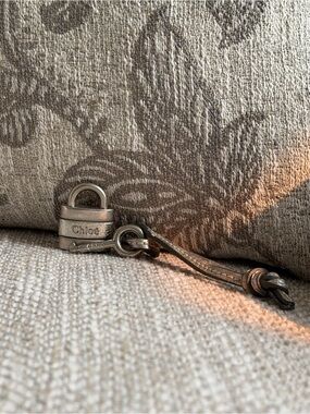 Chloé Silver-Tone Paddington Padlock & Key Bag Charm / Keychain